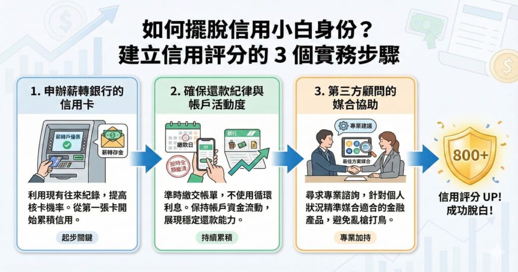 如何擺脫信用小白身份？建立信用評分的 3 個實務步驟
